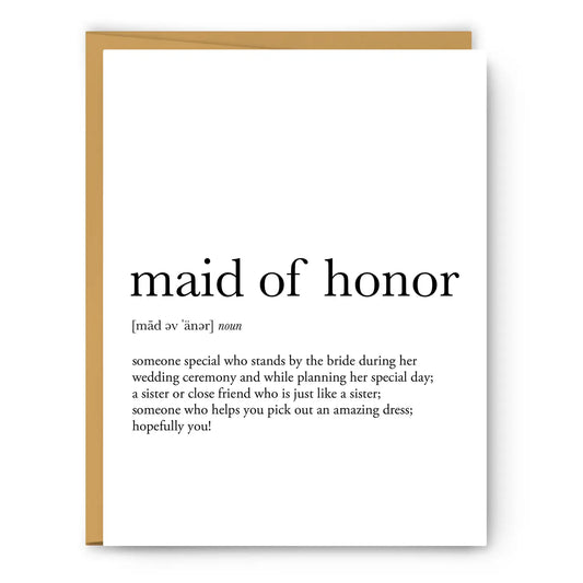 Maid of Honor - Definition