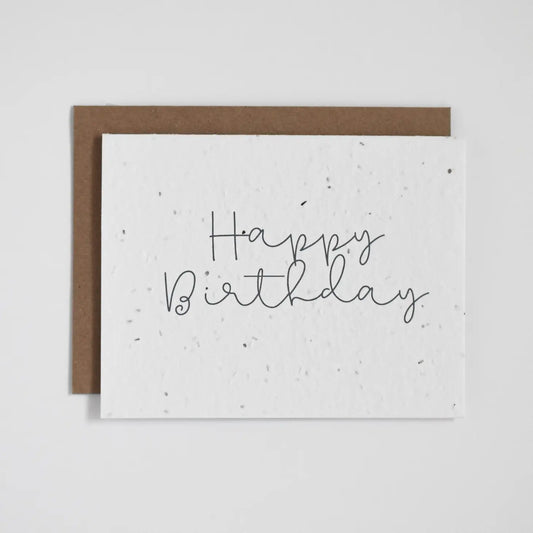 Happy Birthday (Cursive) - Plantable
