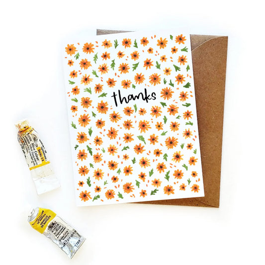 Thank You - Orange Floral